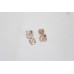 Necklace Earrings Set 925 Sterling Silver Zircon Stone Rose Rhodium D329